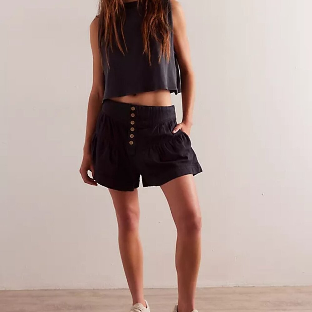 We The Free Fleur Denim Shorts Color Black - Picture 4 of 5